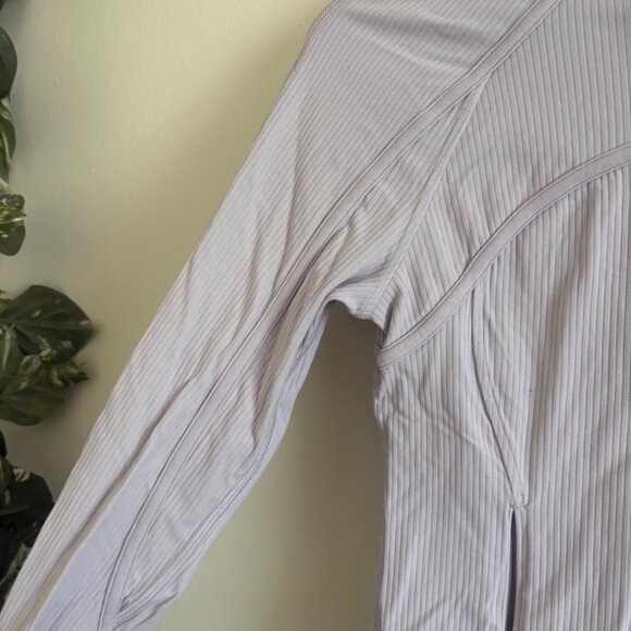 Lululemon Athletic Ribbed Nulu Cropped Define Jacket Lavender Women’s Size 6 - Picture 5 of 10